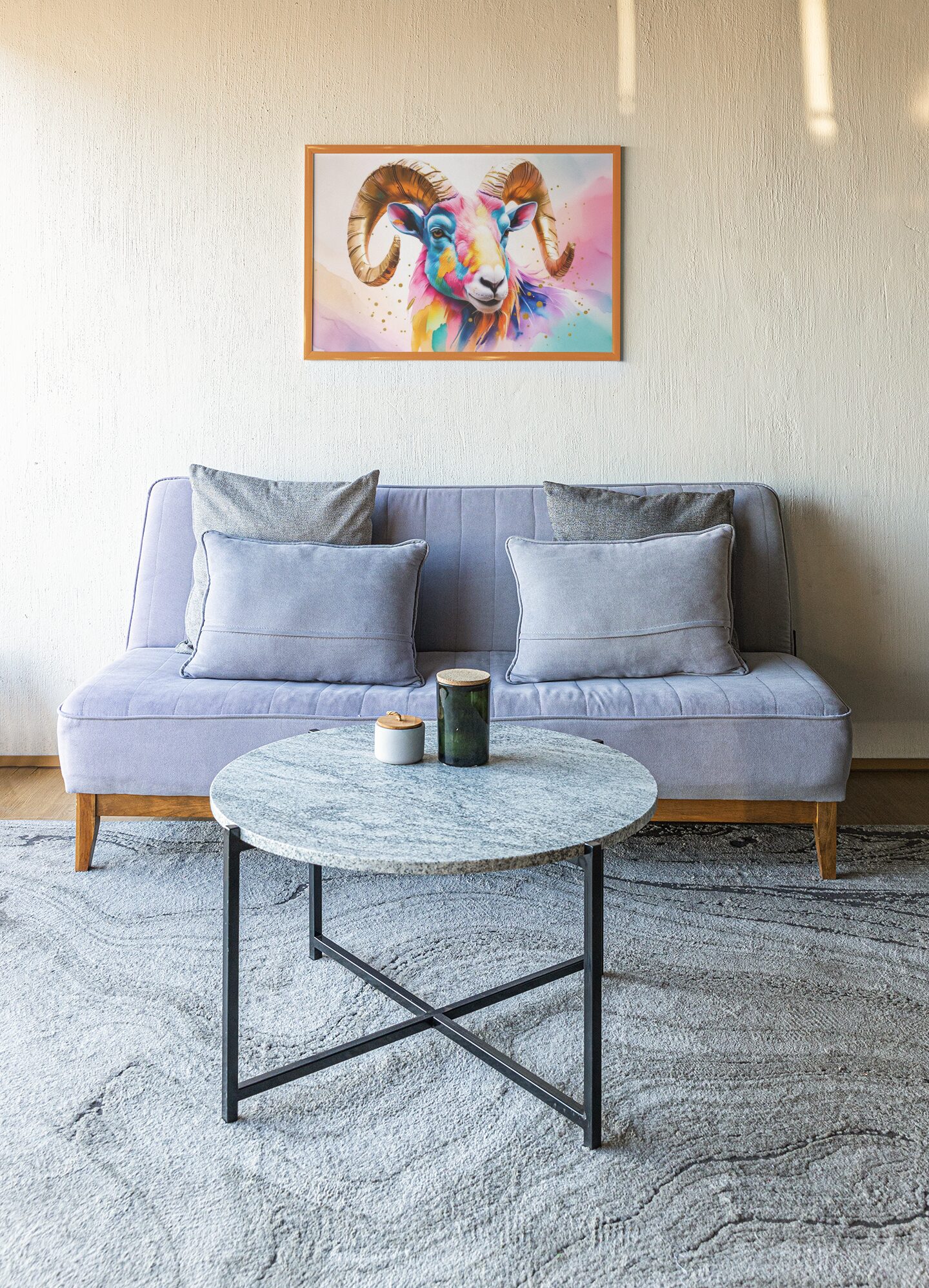 Widder Sternzeichen Wandkunst – Digitaler Download | Bunte Aries Kunst, Astrologie Poster, KI Art Print für Wohn- & Schlafzimmer Deko